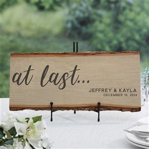 At Last... Personalized Wedding Plank Sign - 32826
