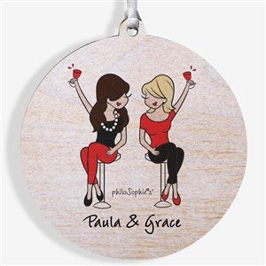 Best Friends philoSophies® Personalized Ornament-3.75 Wood - 1 Sided - 32870-1W