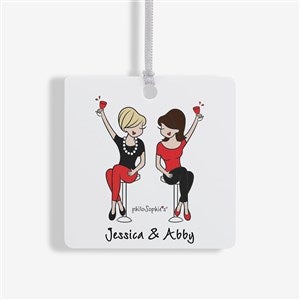 Best Friends philoSophies® Personalized Square Ornament- 2.75 Metal - 1 - 32870-1M