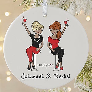 Best Friends philoSophies Personalized Ornament - 1 Sided Matte - 32870-1L