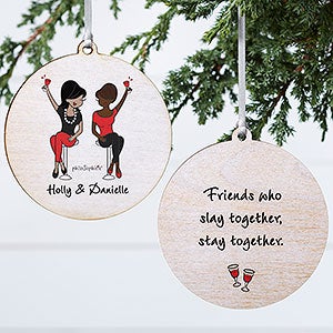 Best Friends philoSophies® Personalized Ornament - 3.75 Wood - 2 Sided - 32870-2W