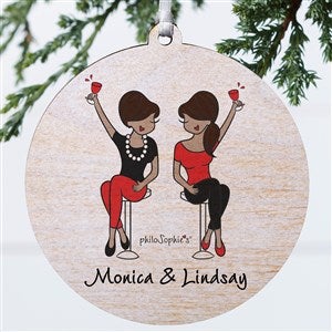 Mother & Daughter philoSophies Personalized Ornament - 1 Sided Wood - 32871-1W
