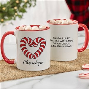 Precious Moments Candy Cane Heart Personalized Red Mug 11oz - 32879-R