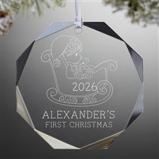 Babys First Christmas Precious Moments® Premium Engraved Ornament - 32881