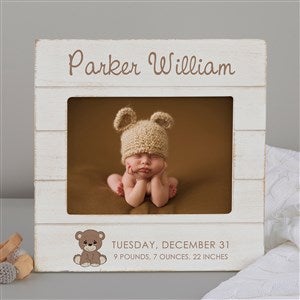 Precious Moments® Baby Birth Info Personalized Shiplap Frame - 5x7 Horizontal - 32887-5x7H