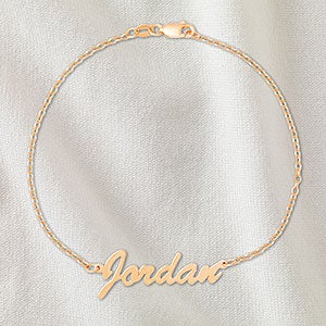 Personalized Script Name Anklet - Rose Gold - 32895D-RG