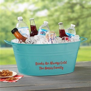 Patriotic Personalized Beverage Tub-Teal - 32903-T