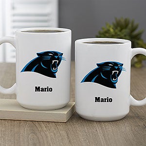 NFL Carolina Panthers Personalized Coffee Mug 15 oz. - White - 32939-L