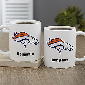 NFL Denver Broncos Personalized Coffee Mug 11oz White - 32943-S