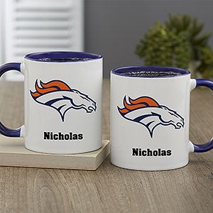 NFL Denver Broncos Personalized Coffee Mug 11oz Blue - 32943-BL