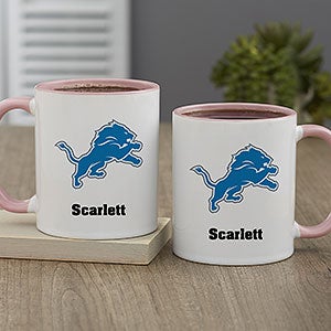 NFL Detroit Lions Personalized Coffee Mug 11oz. - Pink - 32944-P