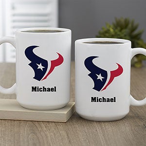 NFL Houston Texans Personalized Coffee Mug 15 oz. - White - 32946-L