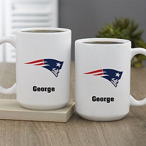 NFL New England Patriots Personalized Coffee Mug 15oz White - 32954-L