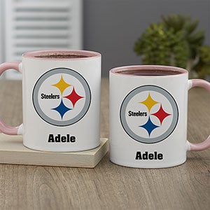NFL Pittsburgh Steelers Personalized Coffee Mug 11oz Pink - 32960-P