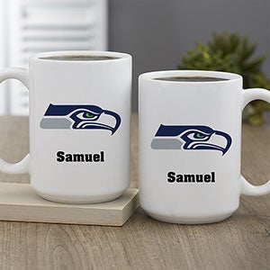 NFL Seattle Seahawks Personalized Coffee Mug 15oz White - 32962-L
