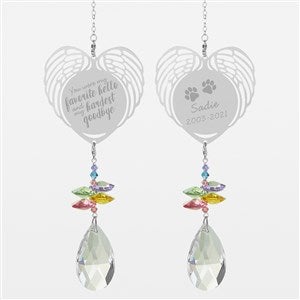 Paw Prints On My Heart Personalized Pastel Heart Suncatcher - 32966-Pastel