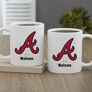 MLB Atlanta Braves Personalized Coffee Mug 11 oz.- White - 32975-S