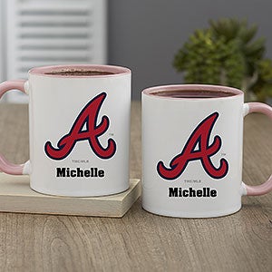 MLB Atlanta Braves Personalized Coffee Mug 11oz. - Pink - 32975-P
