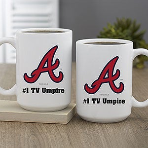 MLB Atlanta Braves Personalized Coffee Mug 15 oz. - White - 32975-L