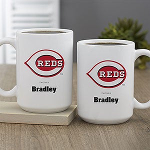 MLB Cincinnati Reds Personalized Coffee Mug 15 oz. - White - 32980-L