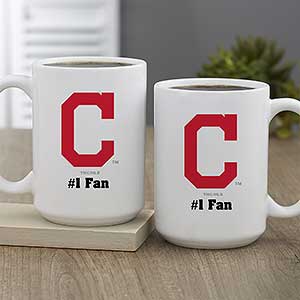 MLB Cleveland Guardians Personalized Coffee Mug 15 oz. - White - 32981-L