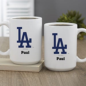 MLB Los Angeles Dodgers Personalized Coffee Mug 15 oz. - White - 32987-L