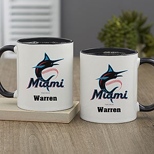 MLB Miami Marlins Personalized Coffee Mug 11oz. - Black - 32988-B