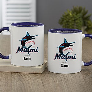 MLB Miami Marlins Personalized Coffee Mug 11oz. - Blue - 32988-BL