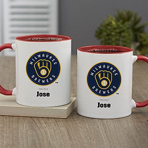MLB Milwaukee Brewers Personalized Coffee Mug 11oz. - Red - 32989-R