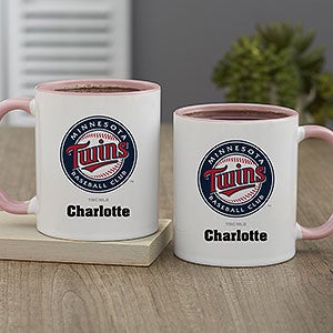 MLB Minnesota Twins Personalized Coffee Mug 11oz. - Pink - 32990-P