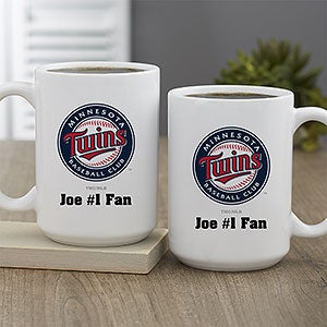 MLB Minnesota Twins Personalized Coffee Mug 15 oz. - White - 32990-L
