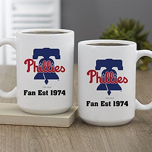 MLB Philadelphia Phillies Personalized Coffee Mug 15 oz. - White - 32994-L