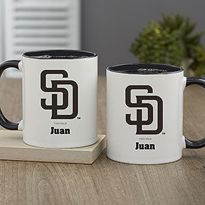 MLB San Diego Padres Personalized Coffee Mug 11oz. - Black - 32996-B