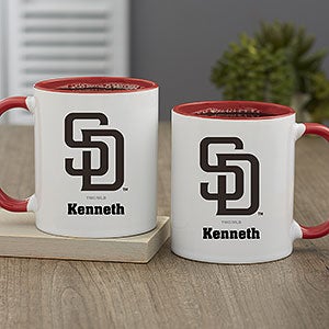 MLB San Diego Padres Personalized Coffee Mug 11oz. - Red - 32996-R