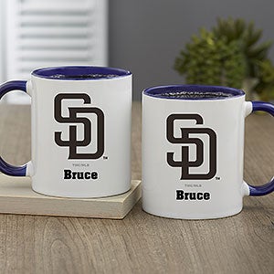 MLB San Diego Padres Personalized Coffee Mug 11oz. - Blue - 32996-BL