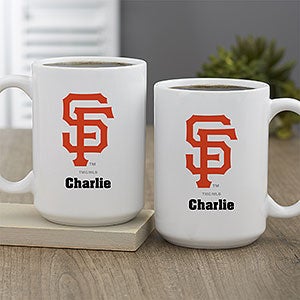 MLB San Francisco Giants Personalized Coffee Mug 15 oz. - White - 32997-L
