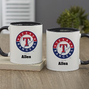 MLB Texas Rangers Personalized Coffee Mug 11oz. - Black - 33001-B