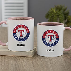 MLB Texas Rangers Personalized Coffee Mug 11oz. - Pink - 33001-P