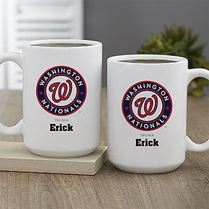 MLB Washington Nationals Personalized Coffee Mug 15 oz. - White - 33003-L