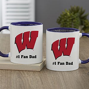 NCAA Wisconsin Badgers Personalized Coffee Mug 11oz. - Blue - 33006-BL