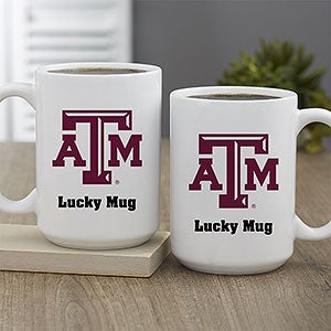 NCAA Texas A&M Aggies Personalized Coffee Mug 15 oz. - White - 33016-L