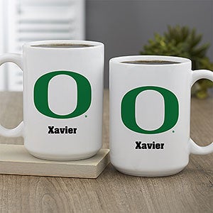 NCAA Oregon Ducks Personalized Coffee Mug 15 oz. - White - 33019-L