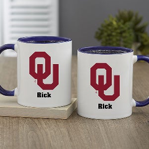 NCAA Oklahoma Sooners Personalized Coffee Mug 11oz. - Blue - 33021-BL