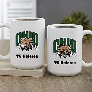 NCAA Ohio Bobcats Personalized Coffee Mug 15 oz. - White - 33023-L