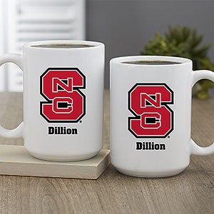 NCAA NC State Wolfpack Personalized Coffee Mug 15 oz. - White - 33026-L