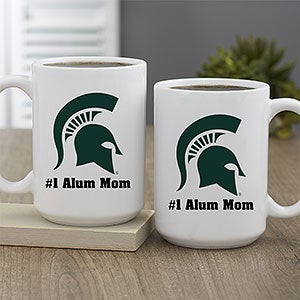 NCAA Michigan State Spartans Personalized Coffee Mug 15 oz. - White - 33027-L