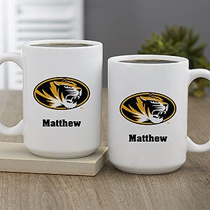 NCAA Missouri Tigers Personalized Coffee Mug 15 oz. - White - 33028-L