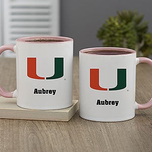 NCAA Miami Hurricanes Personalized Coffee Mug 11oz Pink - 33030-P