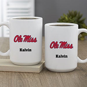 NCAA Ole Miss Rebels Personalized Coffee Mug 15oz White - 33031-L