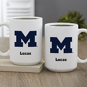 NCAA Michigan Wolverines Personalized Coffee Mug 15oz White - 33033-L